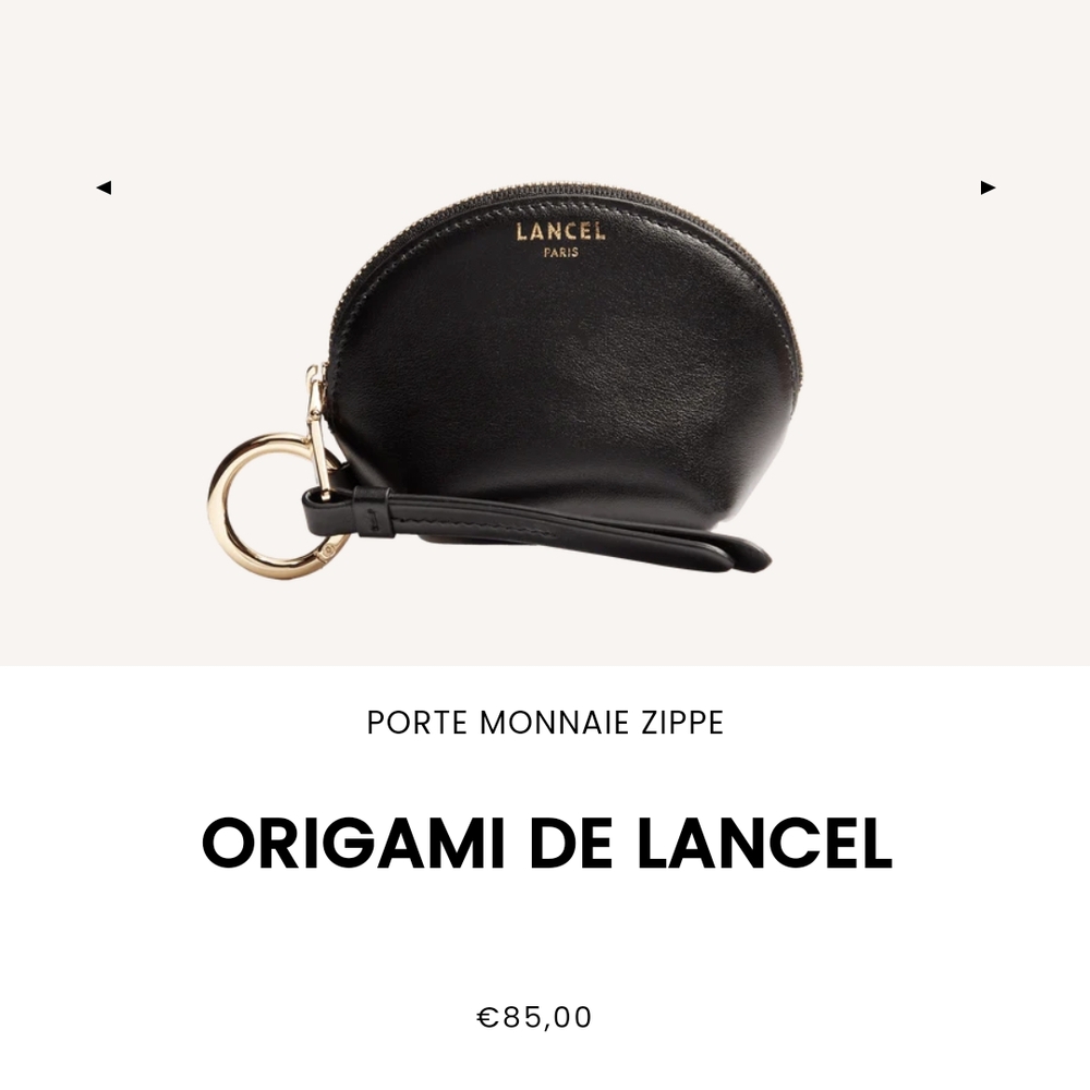 Lancel Black Leather Zip Wallet